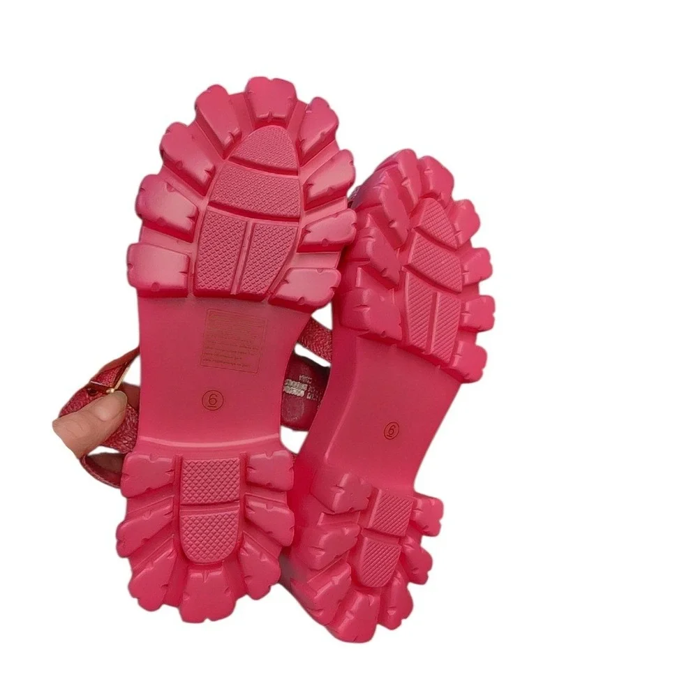 Cape Robbin Platform‎ Sandals Womens Size 6ish Pink Excellent